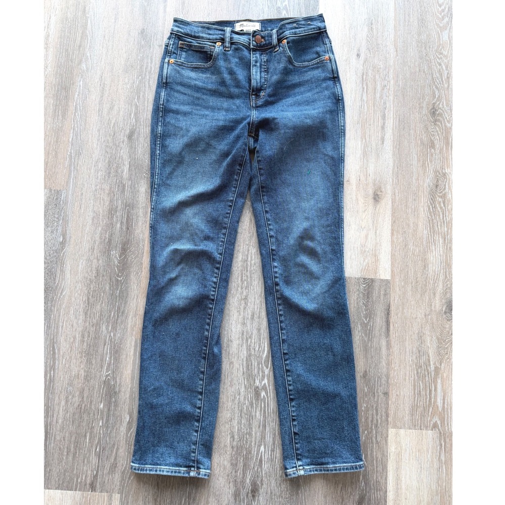 Madewell Stovepipe High Rise Straight Jeans Womens Size 27 Medium Wash Denim